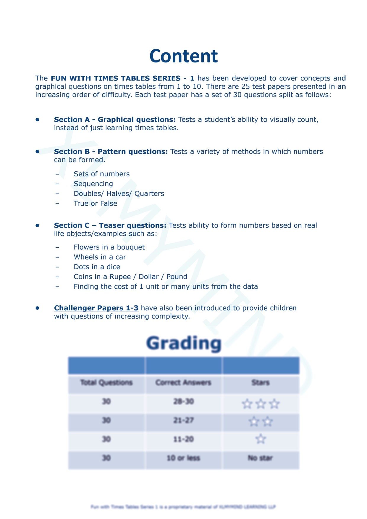 Times Tables E-book Series 1