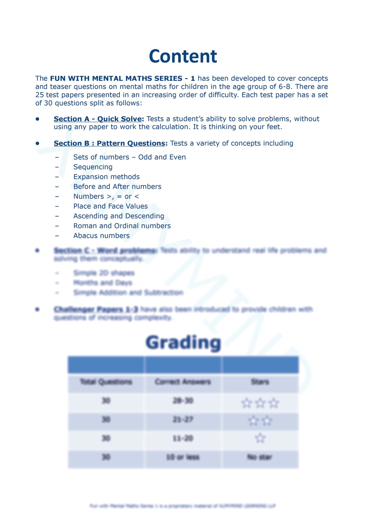 Mental Maths E-book Series 1
