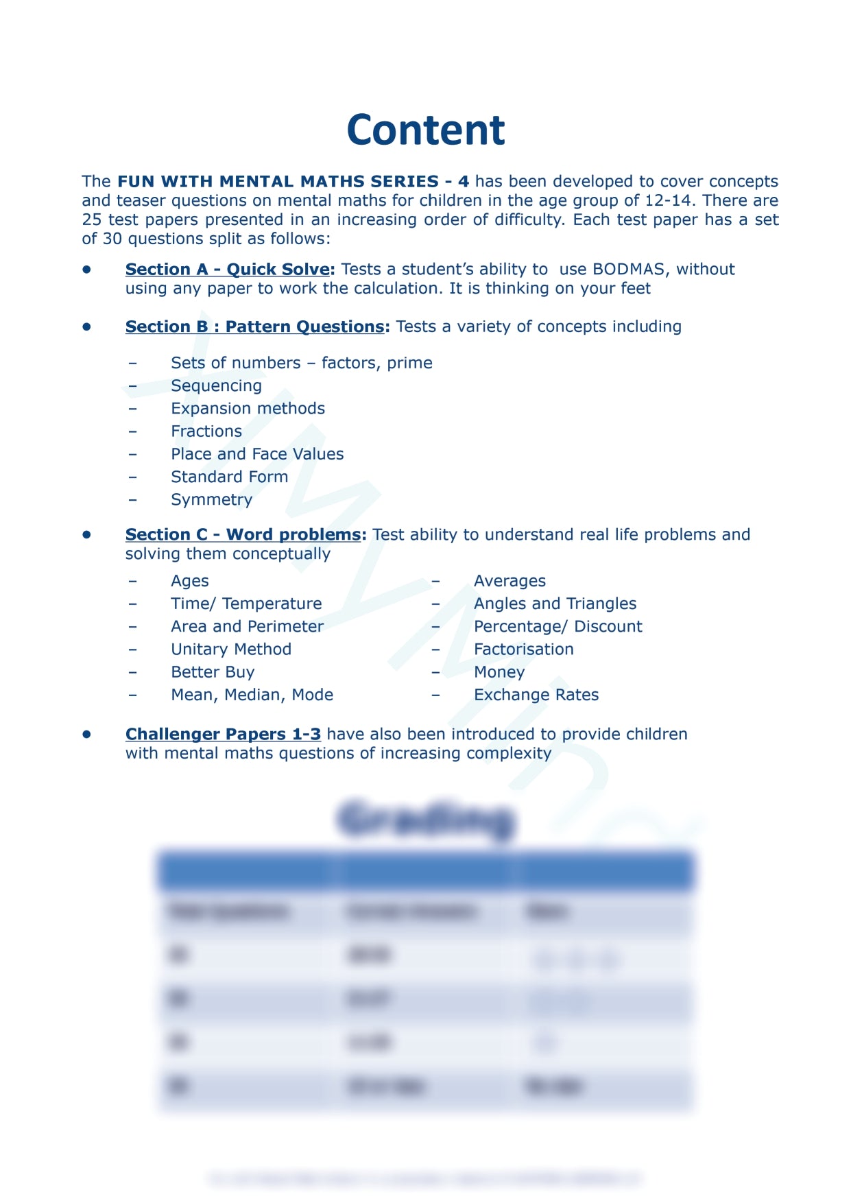 Mental Maths E-book Series 4